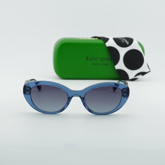 Kate Spade CRYSTAL/S 0PJP 9O Cat Eye Sunglasses - Blue/Grey